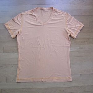 Lululemon Love Tee T-Shirt V-Neck Short Sleeve Cotton Orange Women's Sz 10?